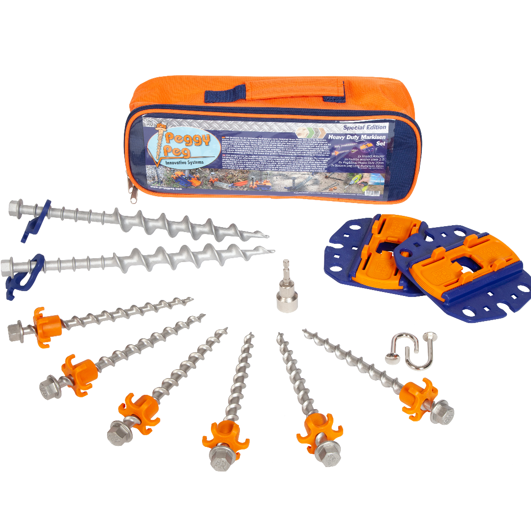 Fix&Go Peg&Stop Awning Set • Set incl. bag (PP99) • Thule Omnistor, Dometic & Fiamma Awning Anchoring system (No Obelink fit!)