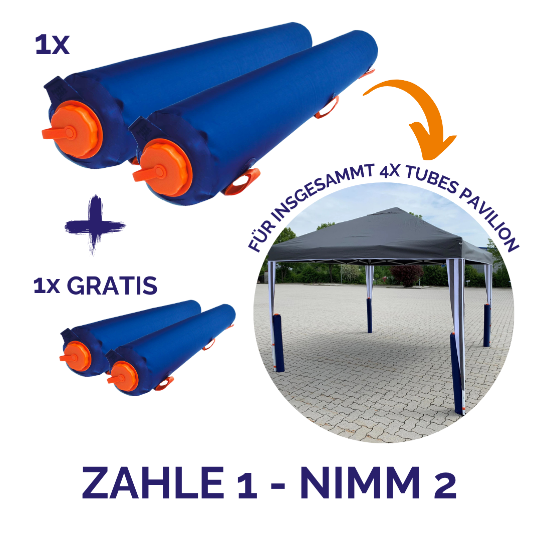 Tube Pavillon / Flexibler Ballasttank • 2er-Pack (PP26) • Auch auf Asp –  Peggy Peg Shop