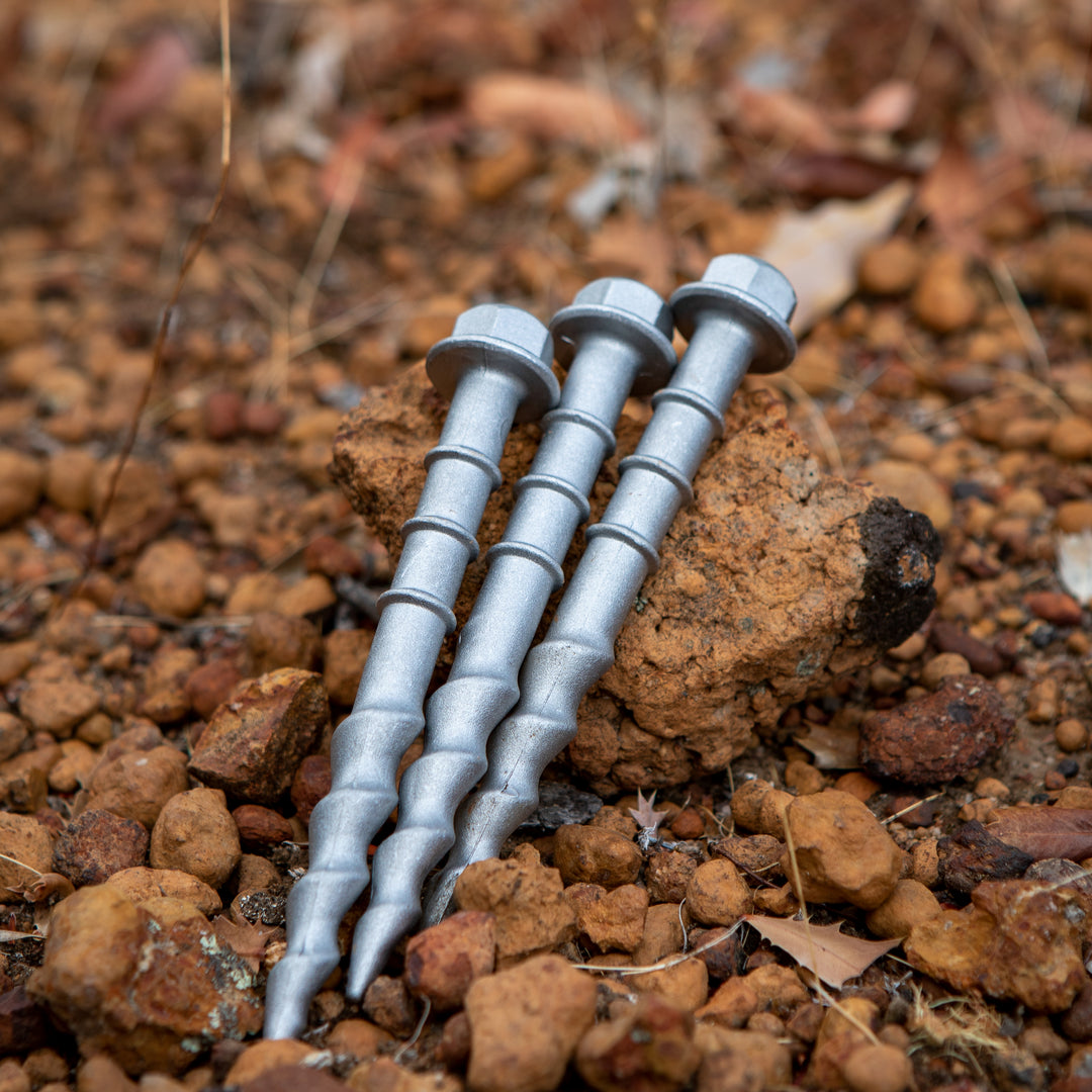 Hit-in Screw-out Peg Hardcore Peggy (HC) 15cm • Pack of 4 (HP61) • for Stony / Rocky Ground