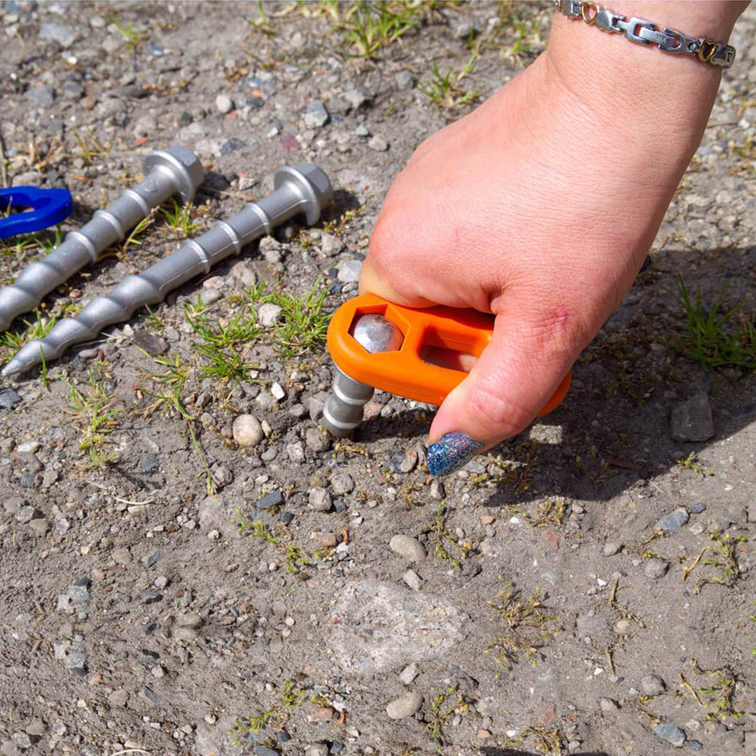 Hit-in Screw-out Peg Hardcore Peggy (HC) 15cm • Pack of 4 (HP61) • for Stony / Rocky Ground