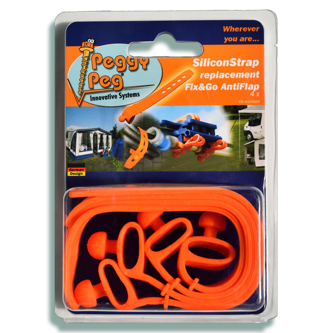 Silicone Strap • Pack of 4 (PP24) • Spare part for Anti Flap, Flexible & reusable cable ties