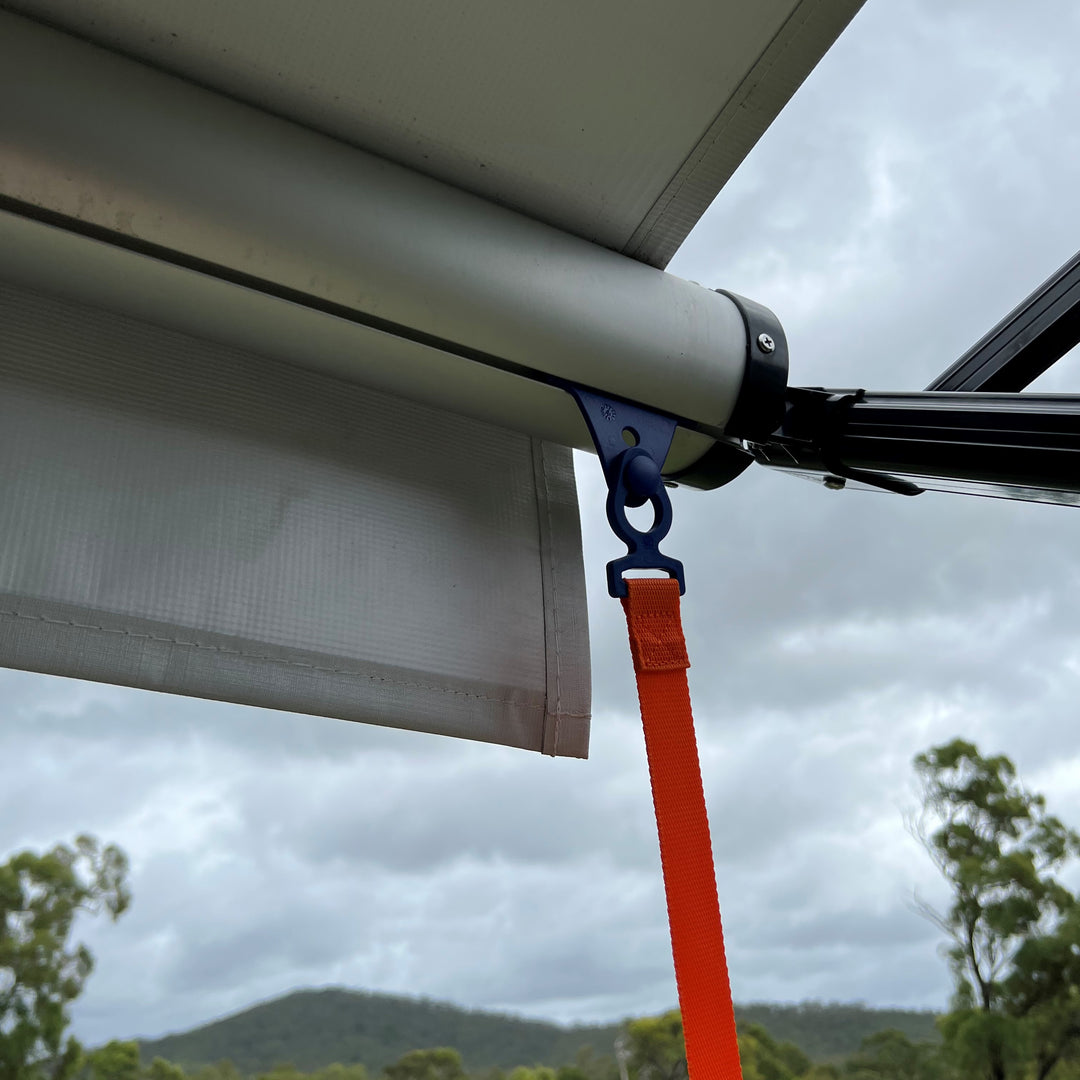 Tie Strap 2.0 (1,5-3m) • Single item (PP25) • Adjustable TieDown Strap for Awnings (Thule Omnistor, Dometic, Fiamma, etc.)