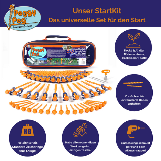 Peggy Peg StartKit • Set incl. bag (PP03) • Complete Peg Pack 50 pegs