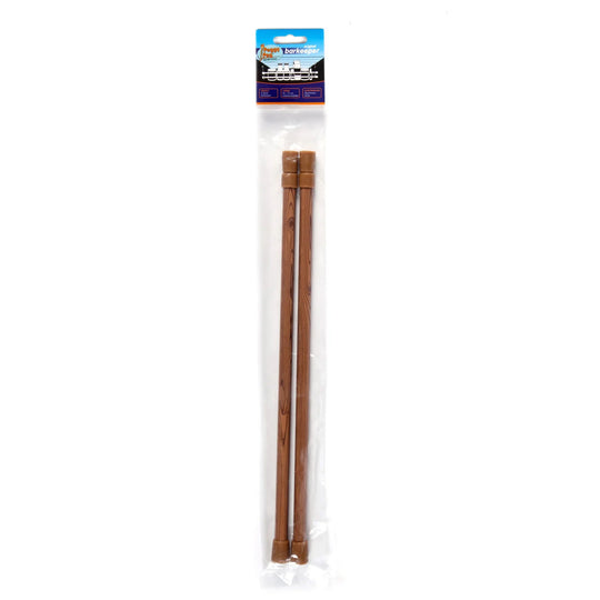 barkeeper® Aluminium Long (L) 41-71cm oak • Pack of 2 • Tension rod