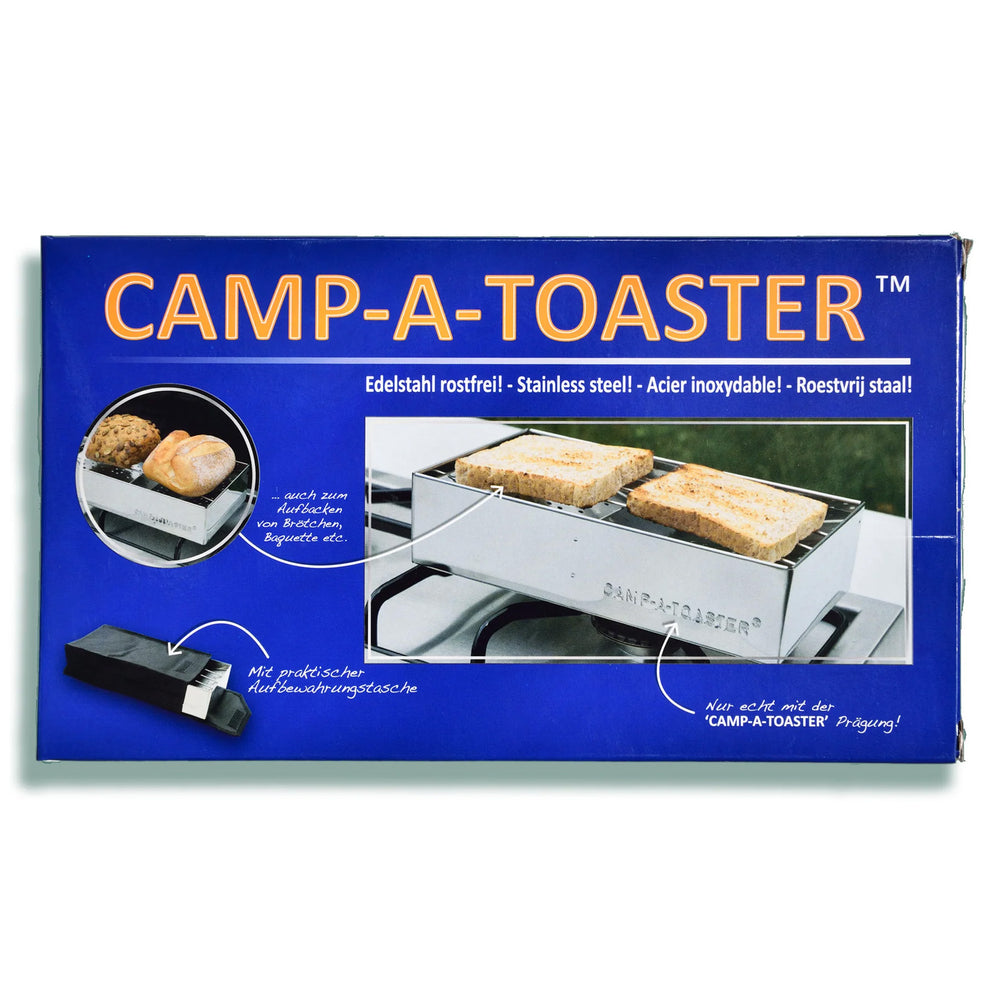 CAMP-A-TOASTER® Edelstahl • Einzelteil • Bester 2-Scheiben-Camping-Toaster für Gaskocher