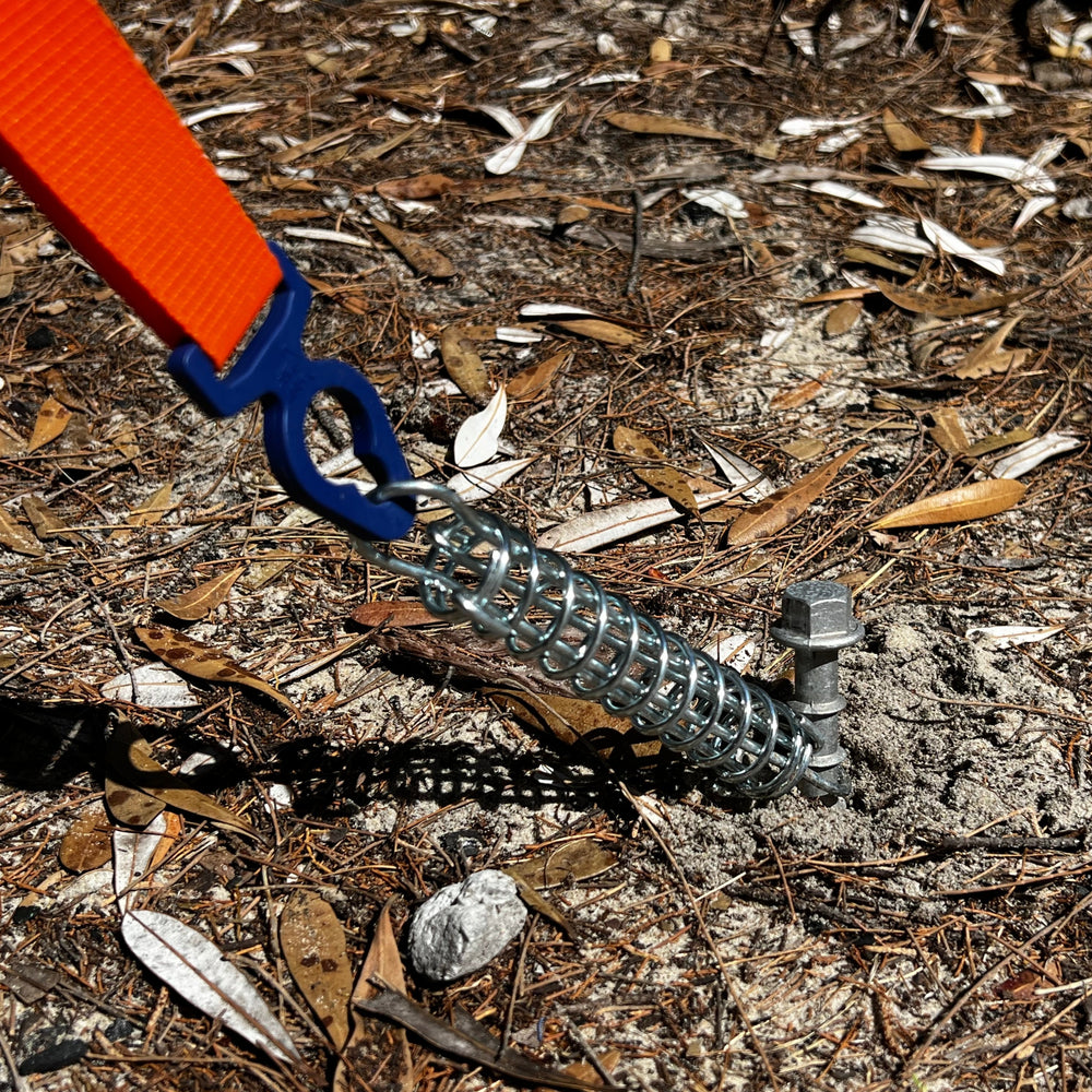 Screw-in Peg Long Aluminium (LA) 31cm • Pack of 2 (PP13) • Heavy Duty Aluminium Sand Pegs for Sandy / Gravel Subsoil