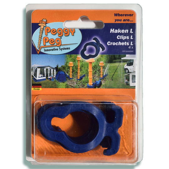Haken Long (L) blau zu Schraubhering L, LA & HC • 4er-Pack (PP14)