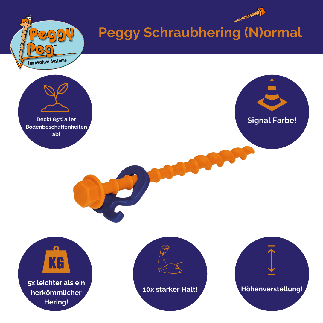 zelt schraubheringe Schraubhering Normal (N) 20cm • 12er-Pack (PP02) • Planen, Zelte, Mark – Peggy Peg Shop